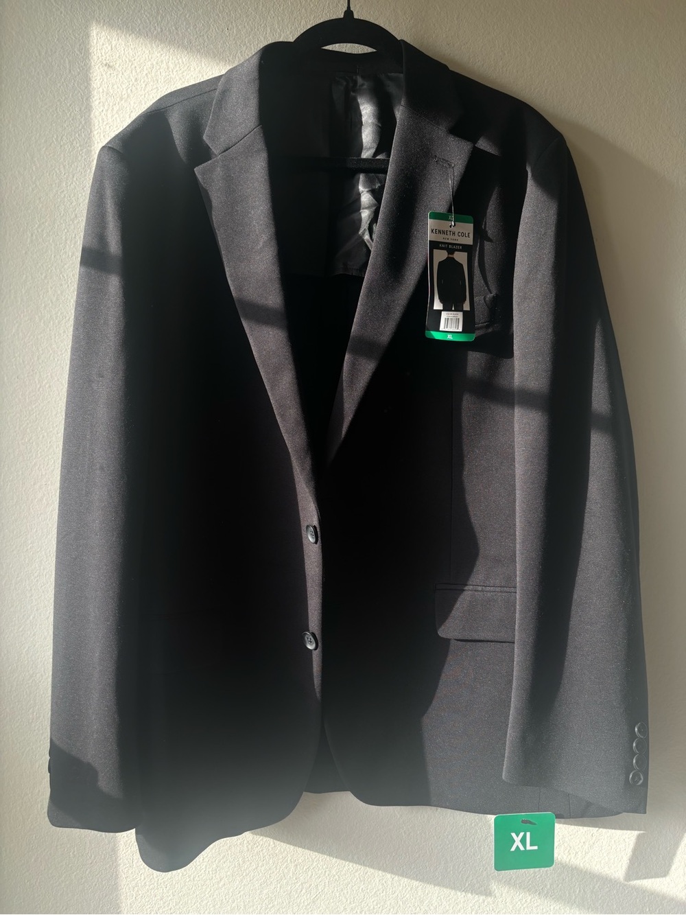 NWT Kenneth Cole Men's Black Two-Button Blazer Classic Fit